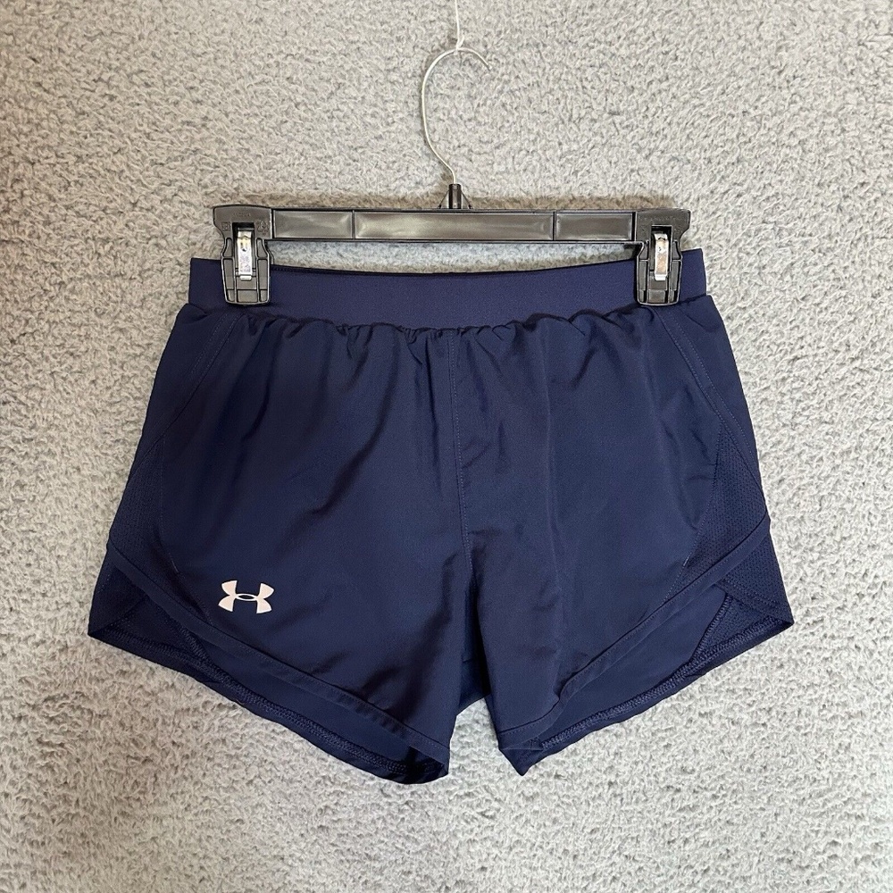 Under Armour Womens Shorts Blue Size XS Athletic Workout Lined Drawstring